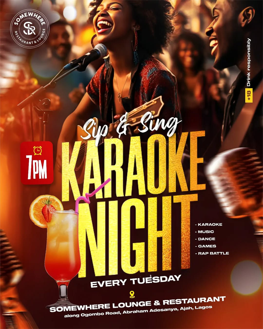 Somewhere Lounge Ajah atmosphere and dining experience